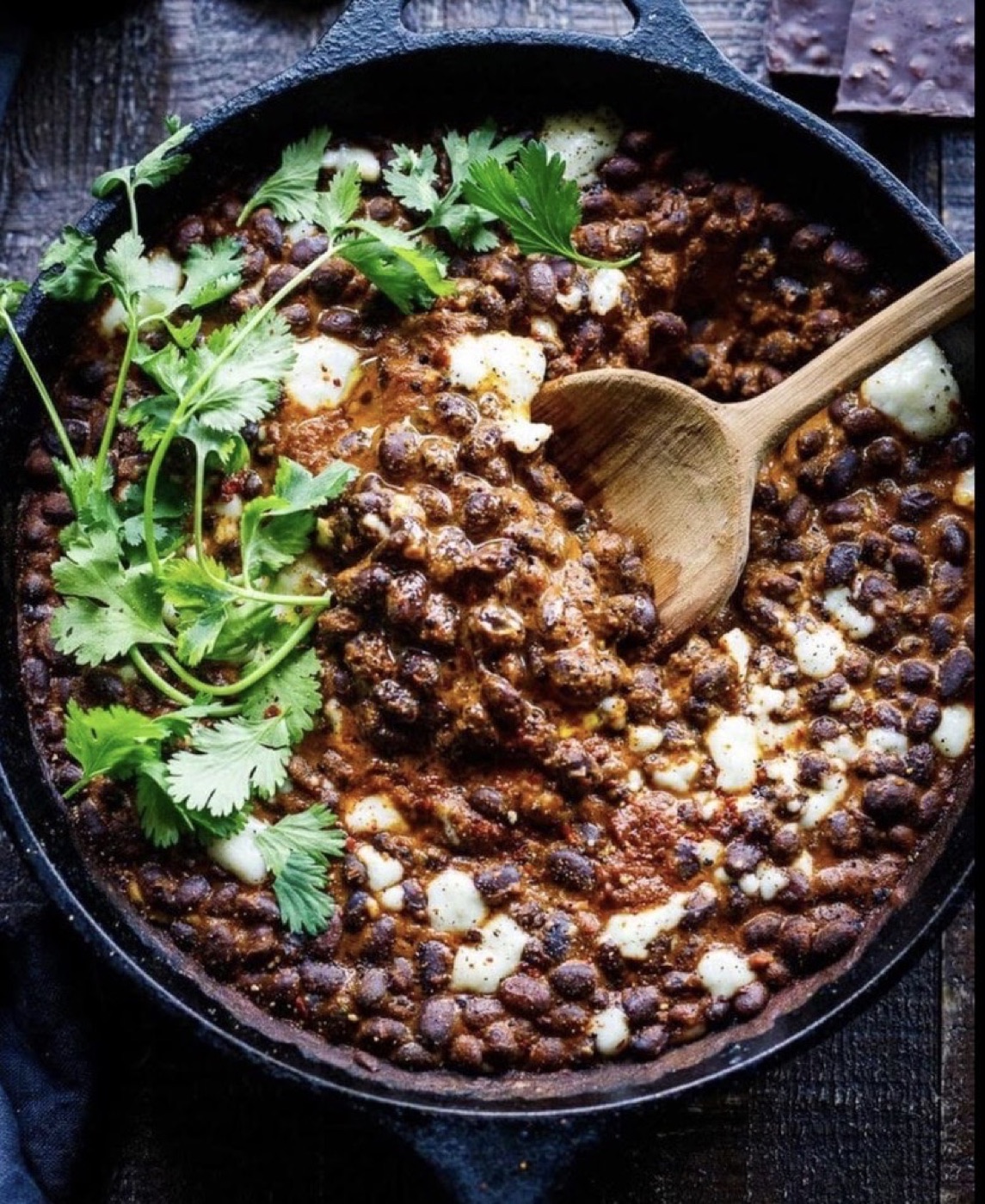 Styled photo representing Net Zero Ranch's cowboy Charro beans.