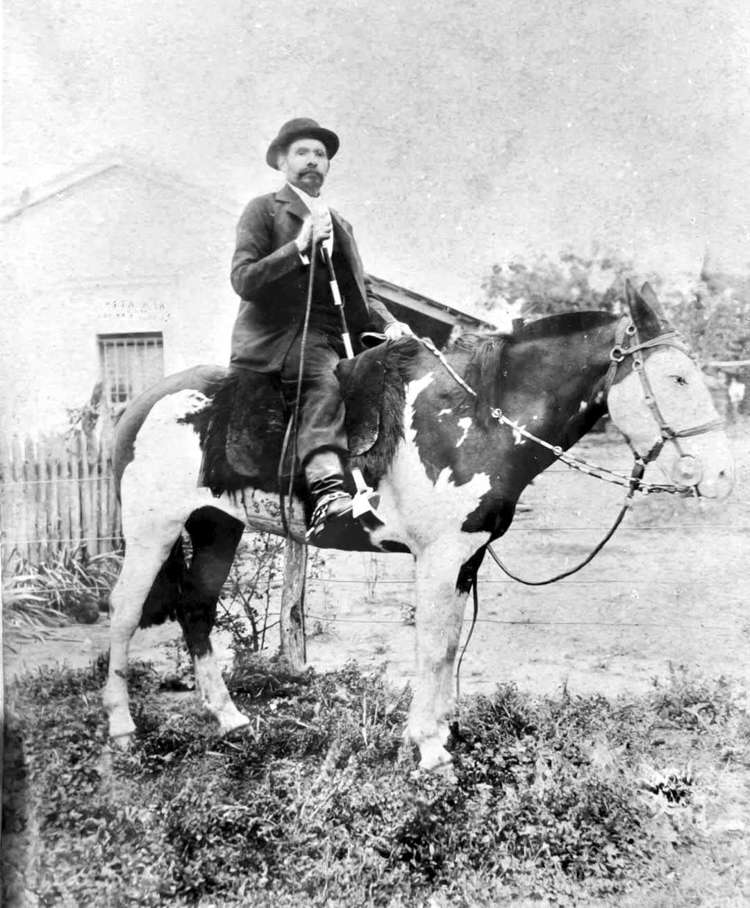 A gaucho photographed in Tapalque, Argentina, 1881 — the original asado horseman.